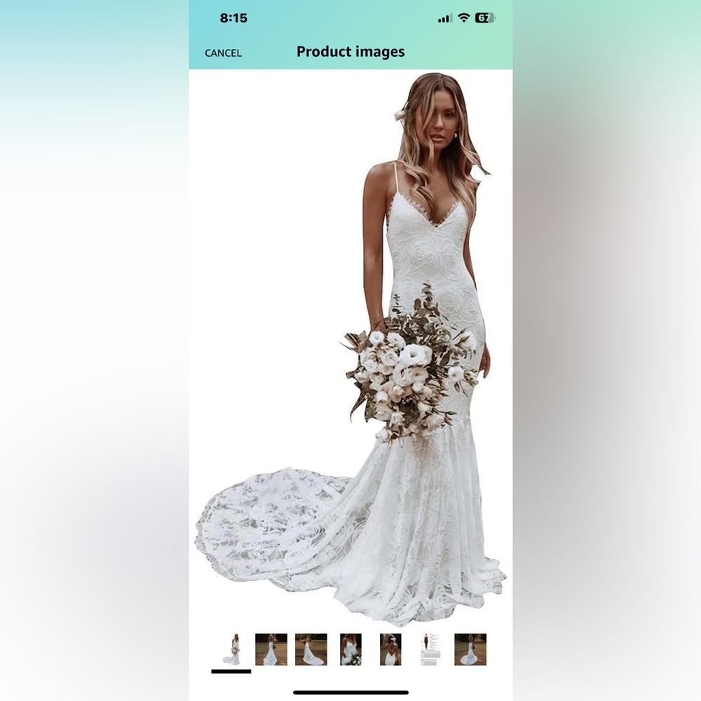 RYANTH Women's Mermaid Wedding Dress